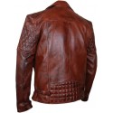 Dark Brown Leather Biker Jacket