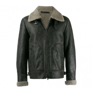 Grey Belt Shearling...