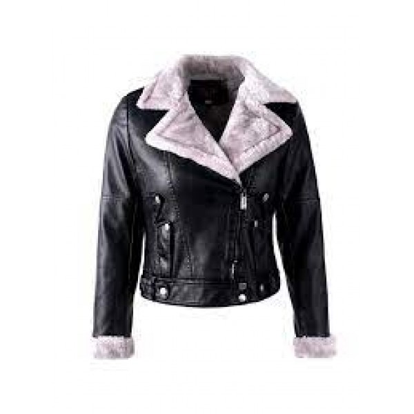 Jacket Leather Winter Fur | Thick Leather Jacket Fur Women