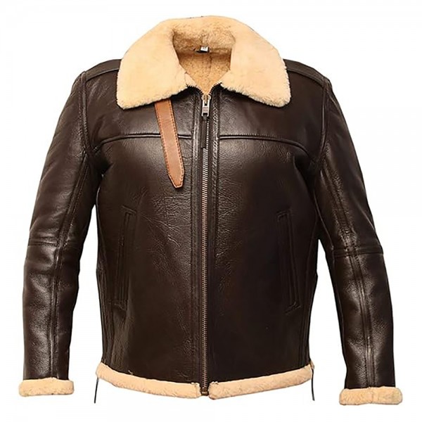 Sheepskin Leather Aviator Jacket