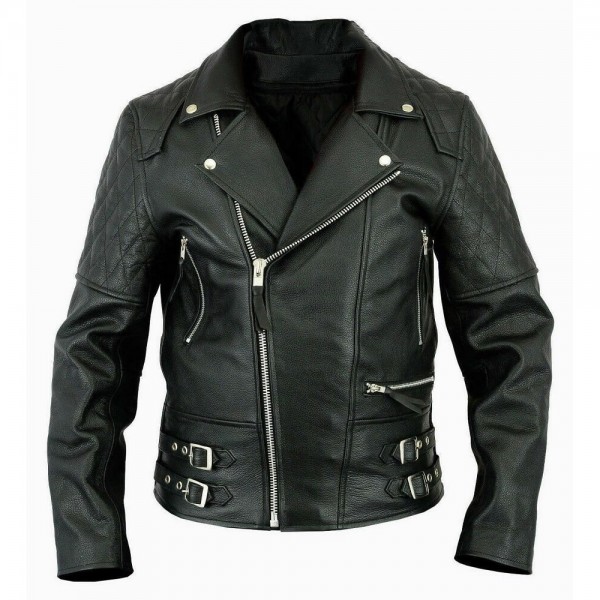 Mens Double Rider Leather Jacket