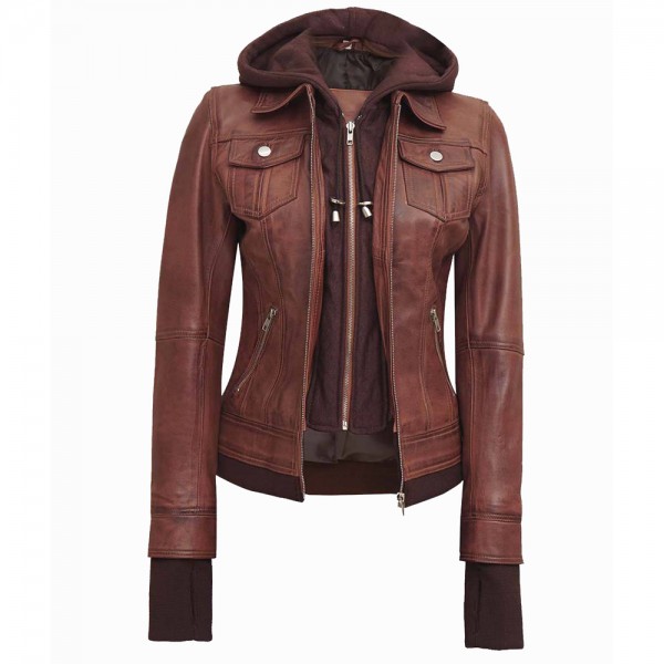 Hooded Leather Jackets